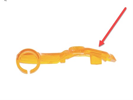 Abdeckung orange Lusito Gasgriff (hinten gebogen)