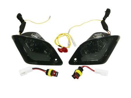 Blinkerset hinten links/rechts in smoke Piaggio Vespa GTS / GTV 125 - 300cc mit CE Prüfzeichen