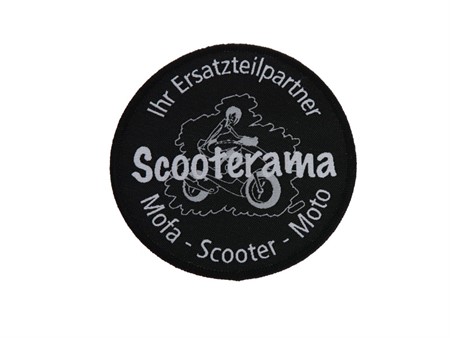 Ecusson SCOOTERAMA textile, a coller au fer à repassser ou a coudre.