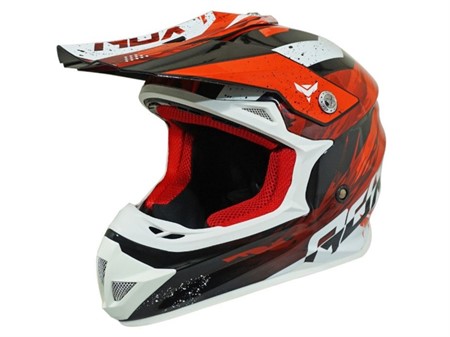 Casque ADX cross MX2 bleu rouge brillant, taille : S