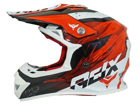 Casque ADX cross MX2 bleu rouge brillant, taille : S