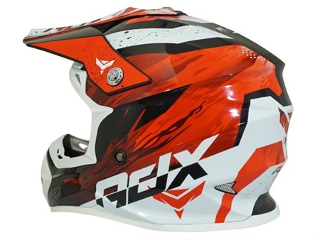 Casque ADX cross MX2 bleu rouge brillant, taille : S