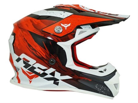 Casque ADX cross MX2 bleu rouge brillant, taille : S