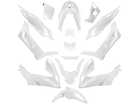 Kit carrosserie 14pcs blanc perle, scooter Honda PCX 125cc 2018-2020 Kit carrosserie 14pcs blanc perle, scooter Honda PCX 125cc 2018-2020