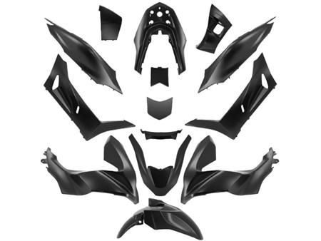 Kit carrosserie 14pcs noir mat, scooter Honda PCX 125cc 2018-2020 Kit carrosserie 14pcs noir mat, scooter Honda PCX 125cc 2018-2020