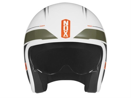 Jethelm NOX Premium Next Shaker Weiss / KAKI / ORANGE T53-54 XS