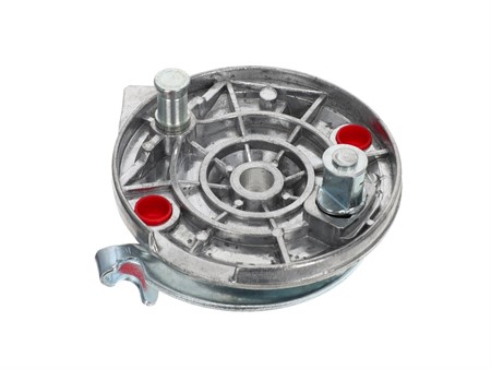 Support flasque tambour de frein LELEU avant axe 11 mm, replica B, vélomoteur Puch Maxi, X30... et universel
