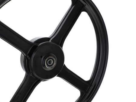 Vorderrad & Hinterrad Gussfelge, inkl. Bremsteller, schwarz Piaggio Bravo (Nachbau)