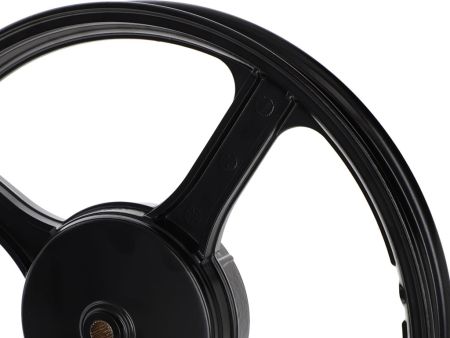 Vorderrad & Hinterrad Gussfelge, inkl. Bremsteller, schwarz Piaggio Bravo (Nachbau)