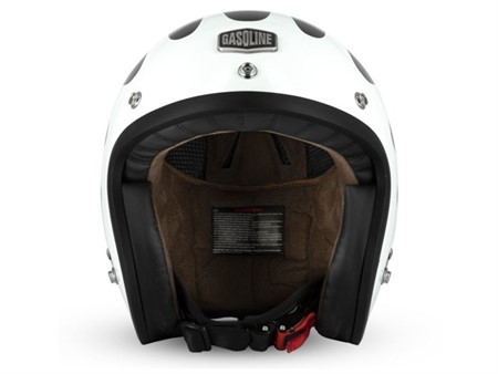 Casque Jet "Gasoline Cafe Racer S250", noir / blanc taille : S