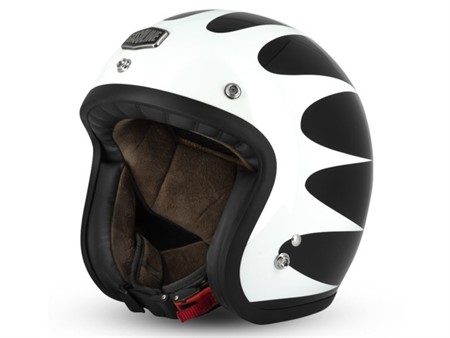 Casque Jet Gasoline Cafe Racer S250, noir / blanc  taille : L