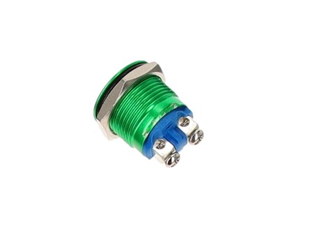 Coupe circuit interrupteur metal a presser ( vert )