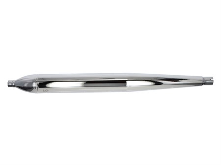 Silencieux d'échappement 28/70mm type «flute» chrome 1ère qualité