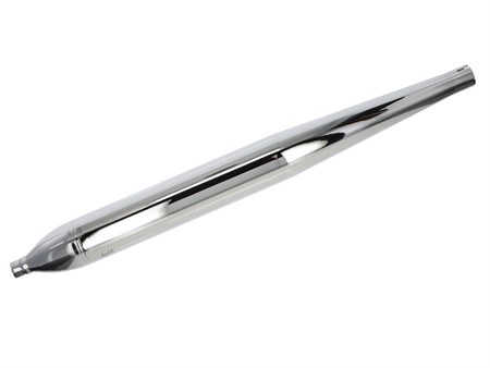 Silencieux d'échappement 32/70mm type «flute» chrome 1ère qualité Silencieux d'échappement 32/70mm type «flute» chrome 1ère qualité