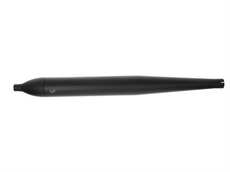 Silencieux d'échappement 32/70mm type «flute» noir 1ère qualité
