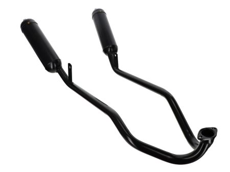 Auspuff Puch Doppeldämpfer (Schwarz)