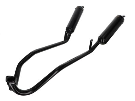 Auspuff Puch Doppeldämpfer (Schwarz)