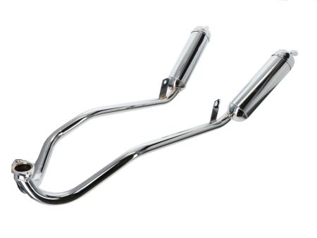 Auspuff Puch Doppeldämpfer (Chrom)
