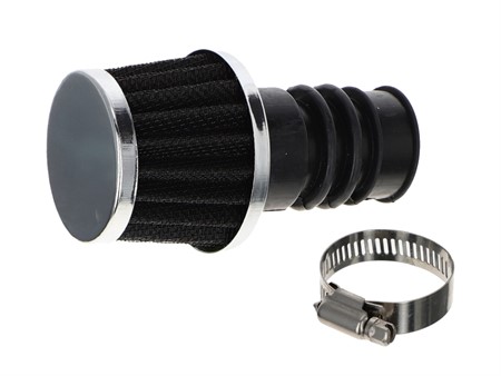 Powerfilter schwarz / chrom I Bing 12-15mm Vergaser Powerfilter schwarz / chrom I Bing 12-15mm Vergaser