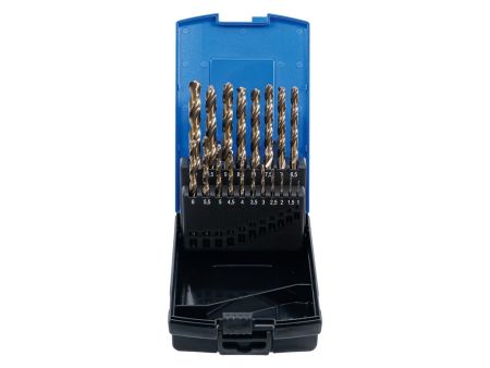 Boite de forets hélicoïdaux | HSS-G M35 | acier de cobalt | 1 - 10 mm | 19 pièces