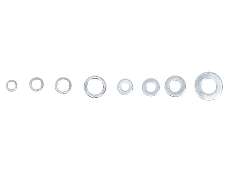 Federringe / Unterlegscheiben-Sortiment / Ø 4 - 8 mm 250-teilig