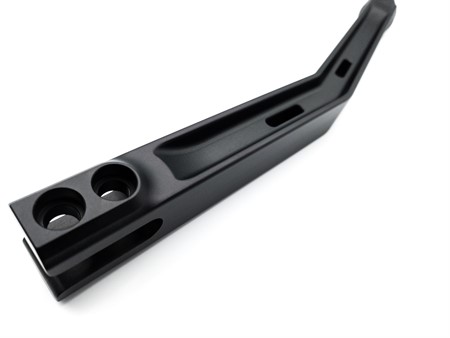 Barre de renfort MCRFR aluminium CNC, noire anodisé, vélomoteurs Piaggio Ciao SC / PX