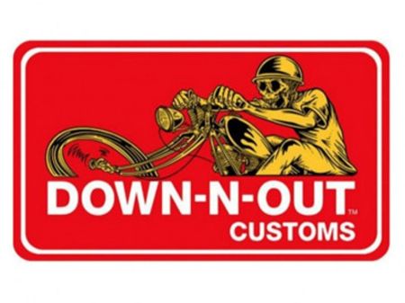 Sticker "DOWN-N-OUT Customs" 80mm x 60mm Sticker "DOWN-N-OUT Customs" 80mm x 60mm