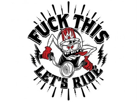 Sticker "LET'S RIDE" 60mm x 80mm Sticker "LET'S RIDE" 60mm x 80mm