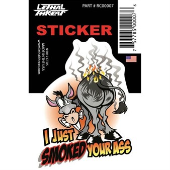 Autocollant sticker "I just smoked your ass" 60x80mm