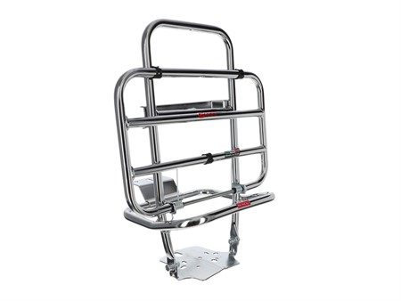 Porte bagage chrome avec support de roue, scooter Piaggio Vespa 50/90/125, Primavera, ET3