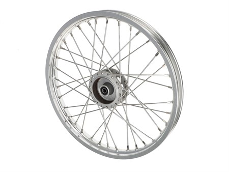 Roue à rayons 17"pouces arrière argentée moyeu CNC, vélomoteur Peugeot 103 avant / Puch-Sachs avec frein torpedo Roue à rayons 17"pouces arrière argentée moyeu CNC, vélomoteur Peugeot 103 avant / Puch-Sachs avec frein torpedo