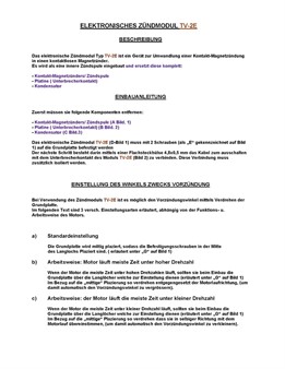 VEC komplett Zündungs-Set (Rechtsdrehend)