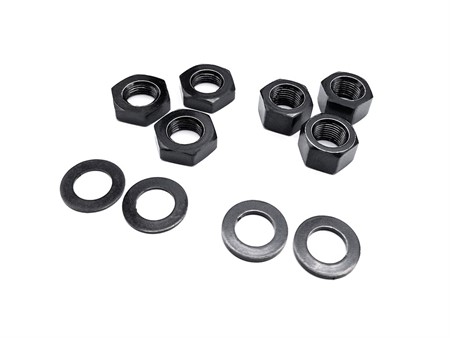 Kit d'écrous et entretoises M11 en acier inoxydable noir, universel et vélomoteur Piaggio Ciao / Si Kit d'écrous et entretoises M11 en acier inoxydable noir, universel et vélomoteur Piaggio Ciao / Si