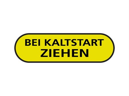 Aufkleber (BEI KALTSTART ZIEHEN) Seitenschutz Puch X30 Velux (36 x10 mm) Aufkleber (BEI KALTSTART ZIEHEN) Seitenschutz Puch X30 Velux (36 x10 mm)
