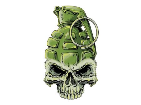 Autocollant sticker "Tête de grenade" 60x80mm Autocollant sticker "Tête de grenade" 60x80mm