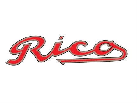 Autocollant sticker RICO rouge / noir, vélomoteurs Sachs