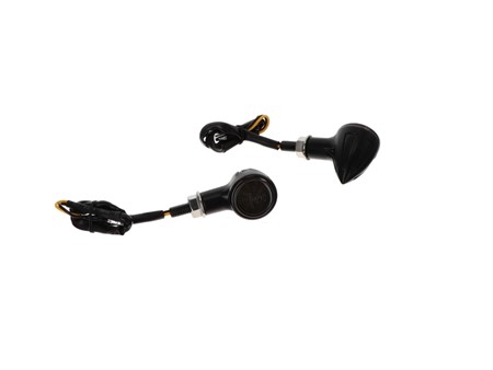 Paire de clignotants Blackway LED noir, universel vélomoteur 12V - scooter - moto