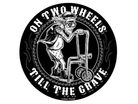 Autocollant sticker "Sur deux roues" 60x80mm Autocollant sticker "Sur deux roues" 60x80mm
