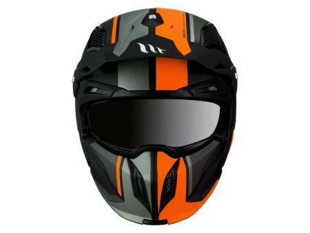 Casque trial MT Streefighter SV TOTEM B4 MATT, gris-orange Taille : S