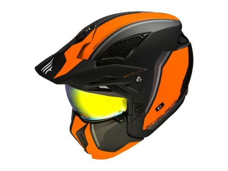 Casque trial MT Streefighter SV TOTEM B4 MATT, gris-orange Taille : S