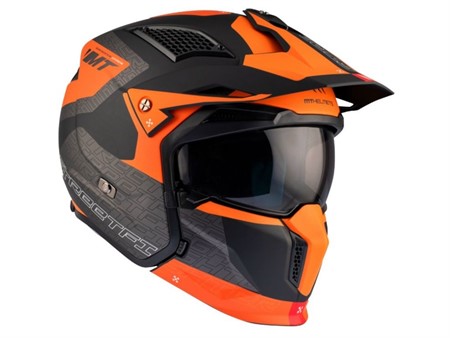 Trial Helm MT Streetfighter SV TOTEM B4 MATT Grau/Orange MATT  Gr.L