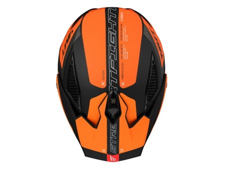 Casque trial MT Streefighter SV TOTEM B4 MATT, gris-orange Taille : L