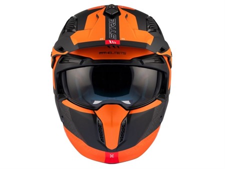 Casque trial MT Streefighter SV TOTEM B4 MATT, gris-orange Taille : L