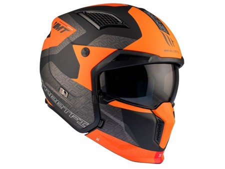 Trial Helm MT Streetfighter SV TOTEM B4 MATT Grau/Orange MATT  Gr.L