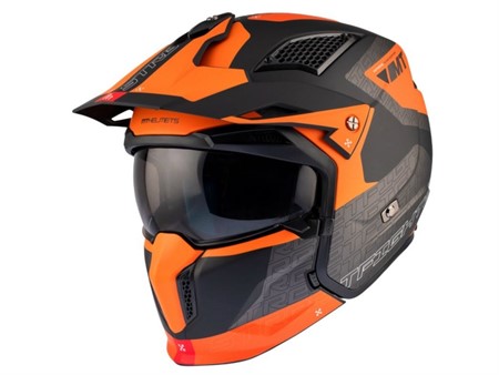 Trial Helm MT Streetfighter SV TOTEM B4 MATT Grau/Orange MATT  Gr.L