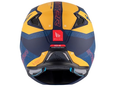 Casque trial MT Streefighter SV TOTEM B4 MATT, Bleu / Jaune Taille : S