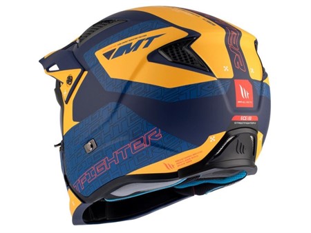 Casque trial MT Streefighter SV TOTEM B4 MATT, Bleu / Jaune Taille : S