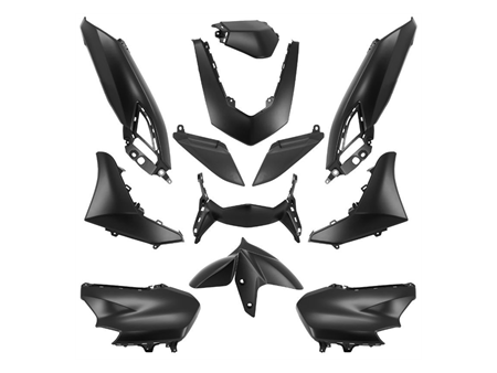 Kit carrosserie 12pcs noir mat, scooter Yamaha N-Max 125cc Kit carrosserie 12pcs noir mat, scooter Yamaha N-Max 125cc