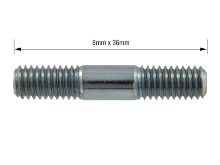 Stehbolzen M8, für Ein - & Auslass (36mm)