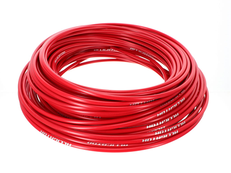 Rouleau de gaine de cable fourré téflon Ø5mm (30m), rouge